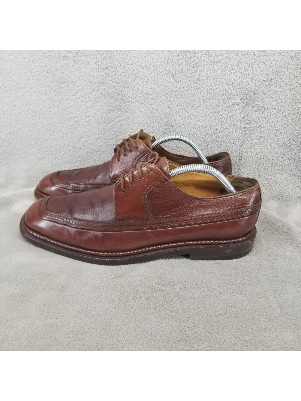 A. Testoni Shoes Mens Size 9 Brown Leather Lace Up Oxford *Read*
